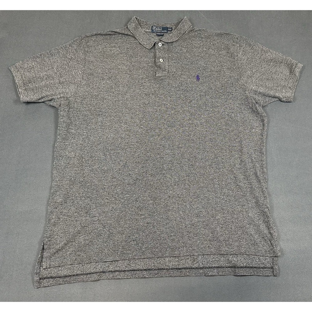 Vintage Polo Ralph Lauren Polo Shirt Mens XXL Grey Short Sleeve Preppy